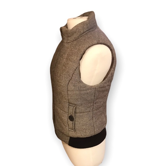 TALULA Aritzia Brown Gold Italian WOOL Quilted PUFFER VEST! 🍂 - Picture 9 of 13